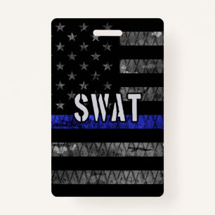 Badge Drapeau de police SWAT en état de détresse