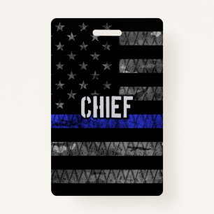 Badge Drapeau du chef de la police en détresse