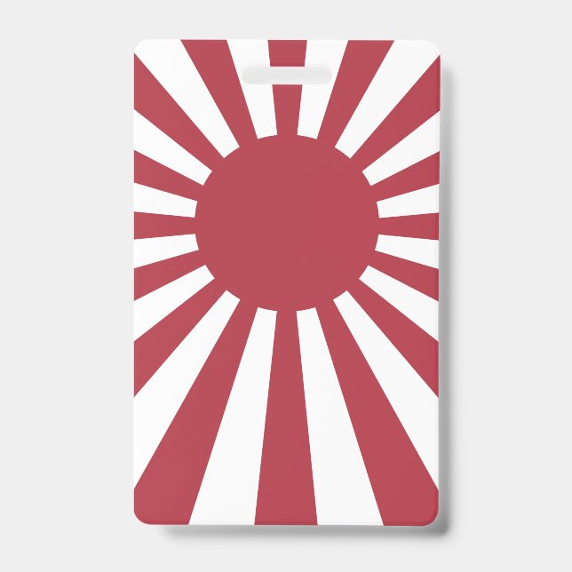 Badge Drapeau du soleil levant impérial du Japon, Edo à  (Front)