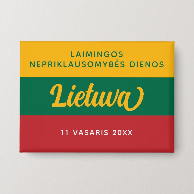 Badge Drapeau national de la fête de l'indépendance de l (Recto)