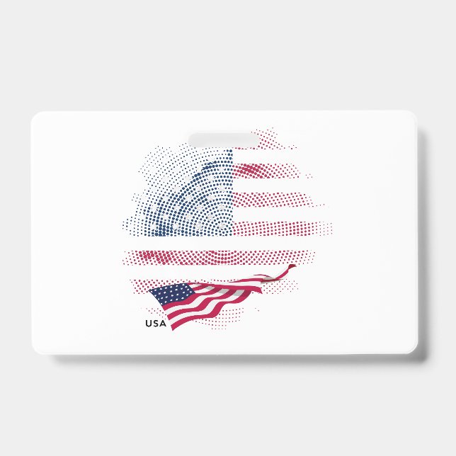 Badge Drapeau USA (Avant)