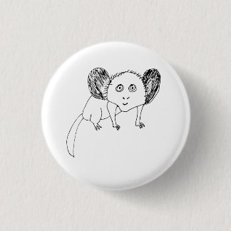Badge Drôle Aye Aye - Étrange Animal Mal Dessiné