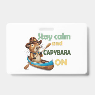 Badge drôle de capybara, cadeau, mignon capybara, ne pas