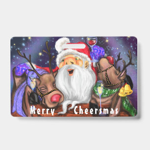 Badge drôle pour une fête de Noël avec le Père Noë