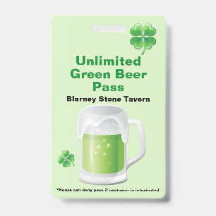 Badge du bar St. Patrick's Day
