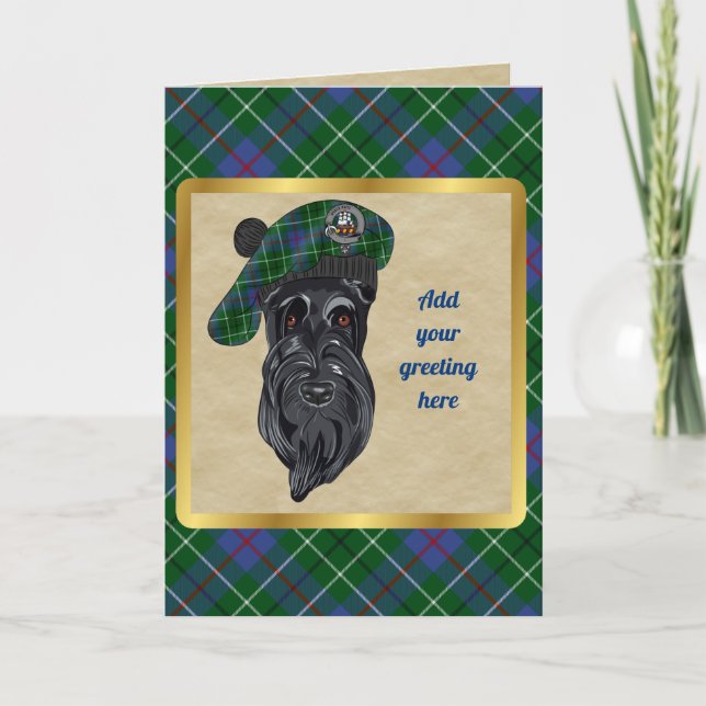 Badge Duncan & Carte personnalisée Tartan (Devant)