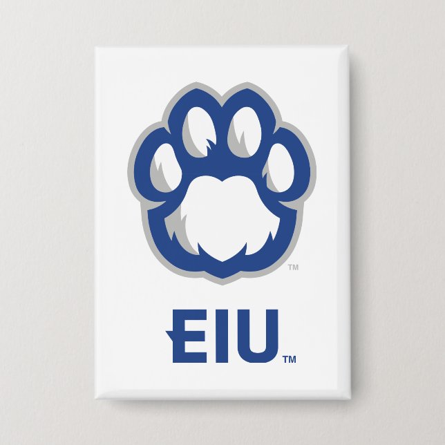 Badge Eastern Illinois Panthers Empreinte de patte & EIU (Recto)