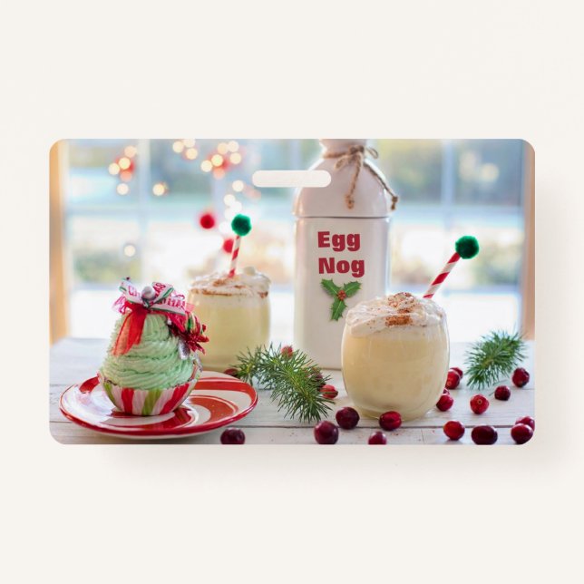 BADGE EGGNOG DE NOËL (Devant)