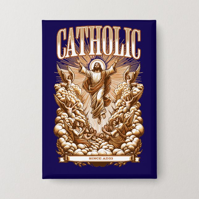 Badge Église catholique romaine depuis AD33 Traditionnel (Recto)