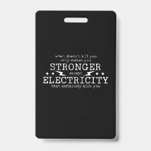Badge Électricien Ingénieur Électricien Électricité