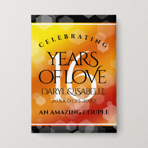 Badge Élégant 16ème anniversaire de Mariage de Topaz d'o