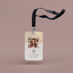 Badge élégant et moderne rose gold pailleté pour f