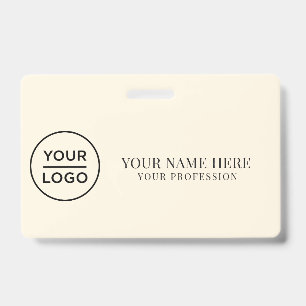 Badge Élégant logo personnalisé employé simple