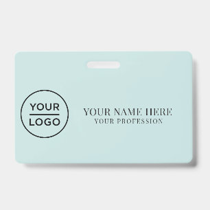 Badge Élégant logo personnalisé employé simple