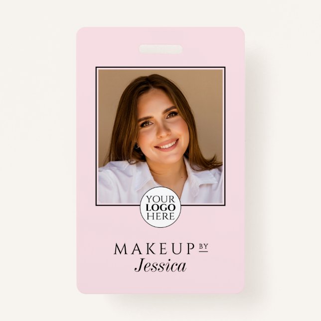 Badge Elegant Typography Blush Pink Photo Makeup (Devant)