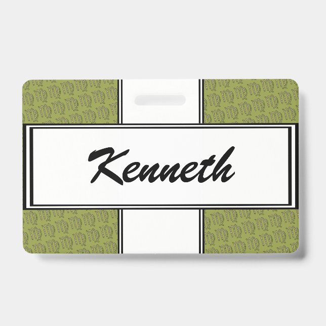 Badge Élément du symbole Virgo Zodiac par Kenneth Yoncic (Avant)