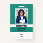 Émeraude | Logo de l'employé photo ou sécurité QR 