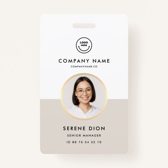 Badge Employé de l'entreprise Code de l'employé Sand Pho (Devant)