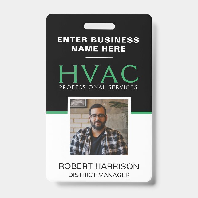Badge Employé HVAC (Front)