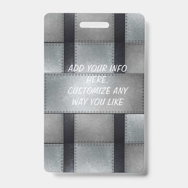 Badge employé inspiré du métal (Avant)