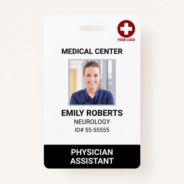 Badge Employé Médicale de l'hôpital - ID photo de l'infi (Devant)