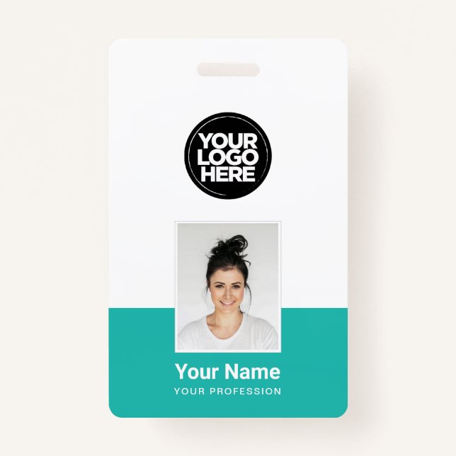 Badge Employé Personnalisé - Photo, Code-Barre, Grand Lo (Devant)