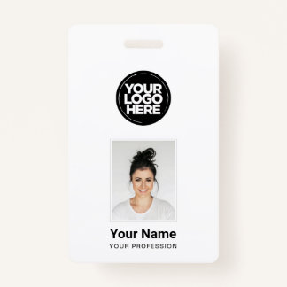 Badge Employé Personnalisé - Photo, Code-Barre, Grand Lo