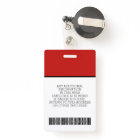 Employé Personnalisé - Photo, Code Barre, Logo, No