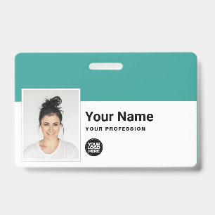 Badge Employé Personnalisé - Photo, Code Barre, Logo, No
