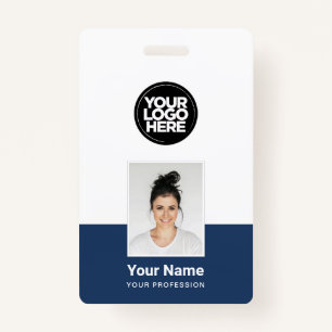 Badge Employé personnalisé - Photo, code-barres, grand