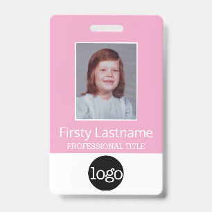 Badge Employé personnalisé - Photo, code-barres, logo, n