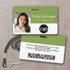 Employé personnalisé - Photo, code-barres, logo, n