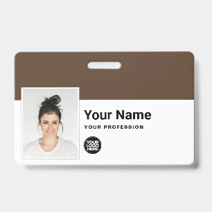 Badge Employé personnalisé - Photo, code-barres, logo, n