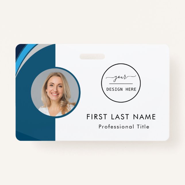 Badge Employé personnalisé - Photo, Logo, Nom (Devant)