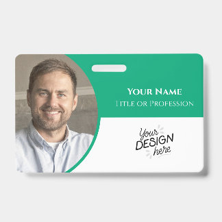 Badge Employé personnalisé, Photo, Nom, Titre, Logo, Cod