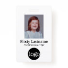 Employé - Photo, Code barre, Logo, Dégradé de nom