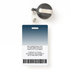 Employé - Photo, Code barre, Logo, Dégradé de nom