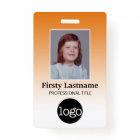 Employé - Photo, Code barre, Logo, Dégradé de nom