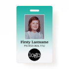 Employé - Photo, Code barre, Logo, Dégradé de nom