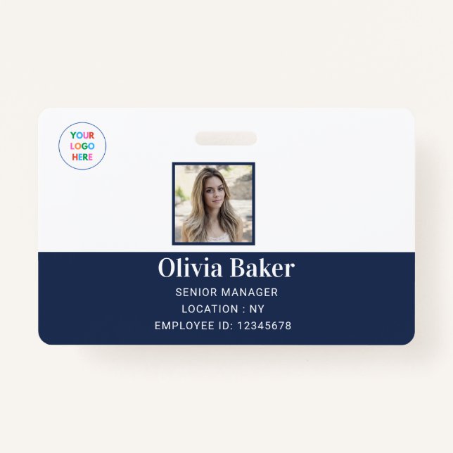 Badge Employé Sécurité de l'entreprise Logo de l'entrepr (Devant)