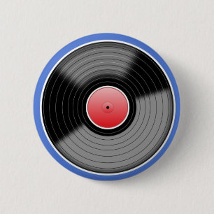 Badge en forme de disque vinyle rétro
