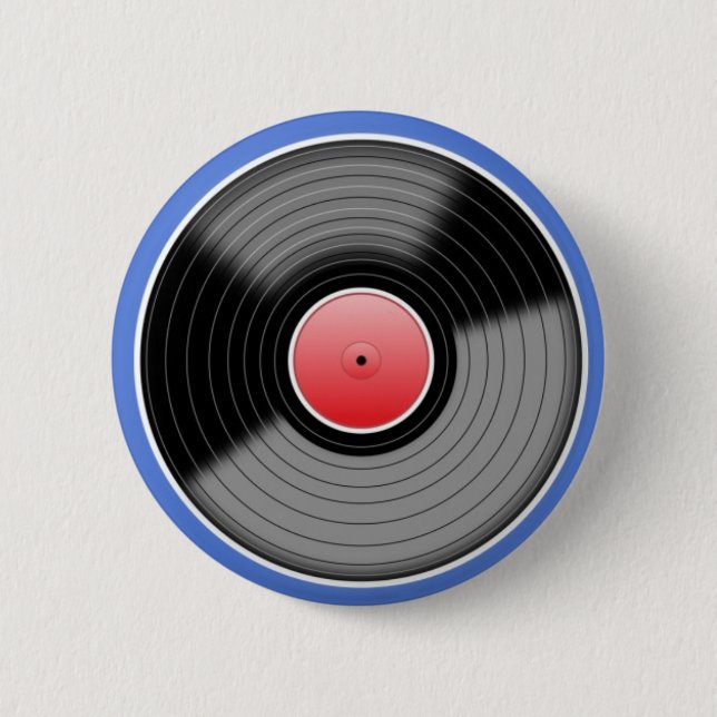 Badge en forme de disque vinyle rétro (Devant)
