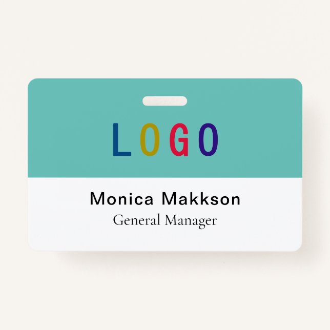 Badge en plastique PVC Volontaire avec Clip Logo p (Devant)