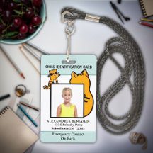 Enfants Photo ID Carte d'identité amusant Personna