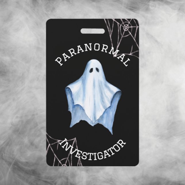 Badge Enquêteur paranormal Ghost & Cobwebs Noir (Créateur téléchargé)