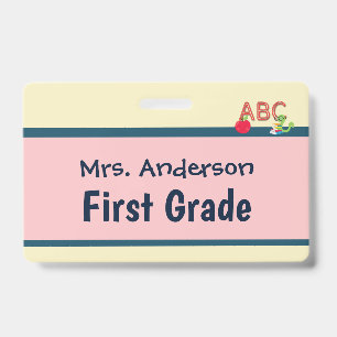 Badge Enseignant pour Deux Salles de Classe Badge 