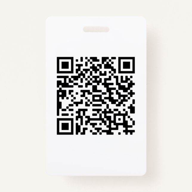 Badge Entreprise de code QR personnalisé (Devant)