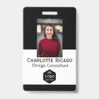 Entreprise de logo personnalisé Rouge Blanc Noir