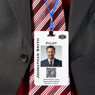 Badge Entreprise de photo d'identité Sécurité ID Code QR