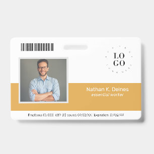 Badge Entreprise de sécurité de carte d'identité de phot